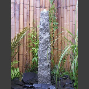 Granit Säulen Brunnen grau 120cm
