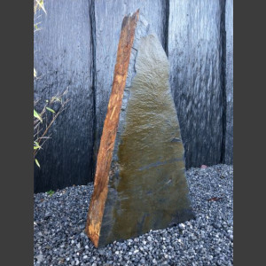 Monolith schwarz bunter Schiefer 135cm hoch