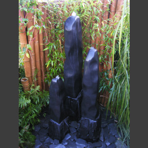 Trimeteori Brunnen schwarzer Marmor poliert 150cm1