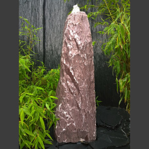 Monolith Brunnen lila Marmor 80cm