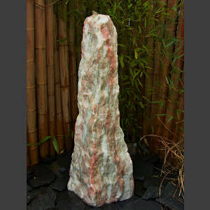 Monolith Brunnen rosa Marmor 115cm