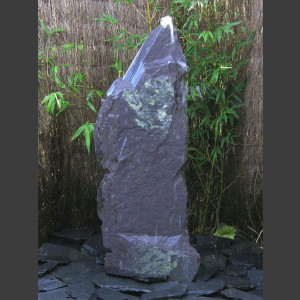 Schiefer Monolith Brunnen 120cm lila