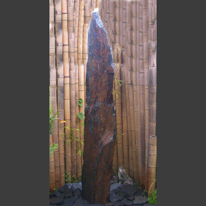 Schiefer Monolith Quellstein  graubraun 175cm