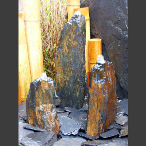 Triolithen Quellsteine grau-brauner Schiefer50cm
