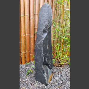 Solitärstein rot-bunter Schiefer 88cm hoch