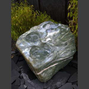 Bachlauf Kaskaden Brunnen grüner Marmor 400kg