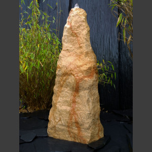 Monolith Quellstein beiger Sandstein 95cm