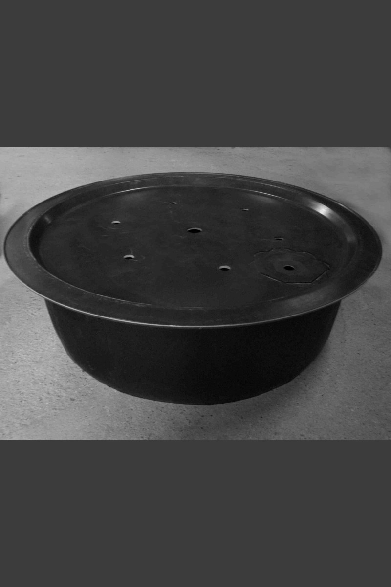 PEBecken rund mit GFKAbdeckung 110cm Brunnen Zubehör Monolithique