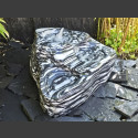 Bachlaufkaskaden Quellstein Set geschliffener Marmor schwarz-weiß
