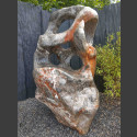 Showstone Skulptur grau-weiß-rot 165cm