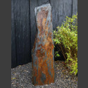 Monolith grau-brauner Schiefer 141cm hoch