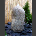 Findling Gartenbrunnen grauer Granit 45cm
