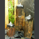 Basaltsäulen 3er Brunnenset poliert 50cm