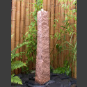 Quellstein Brunnen Obelisk roter Granit 120cm