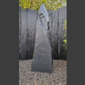 Monolith schwarzer Schiefer 170cm hoch