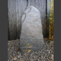 Schiefer Grabmalstein grau-schwarz gerundet 76cm