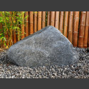 Schiefer Grabmalstein grau-schwarz gerundet 40cm