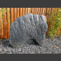 Schiefer Grabmalstein grau-schwarz gerundet 67cm