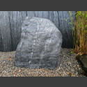 Schiefer Grabmalstein grau-schwarz gerundet 70cm
