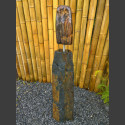 Schieferskulptur versteinertes Holz poliert 