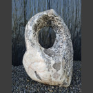 Marmor Showstone Skulptur grau-weiß 79cm