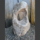 Marmor Showstone Skulptur grau-weiß 82cm