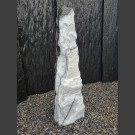 Marmor Monolith weiß-grau 89cm