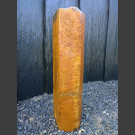 Solitärstein Basaltsäule gelb-schwarz 103cm hoch