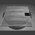 PE-Becken rund mit Abdeckgitter 100cm eckig