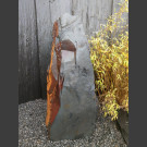 Schiefer Monolith schwarz-bunt 124cm hoch