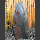 Schiefer Monolith schwarz-bunt 89cm hoch