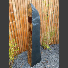 Schiefer Monolith schwarz-gelb 193cm hoch