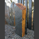 Schiefer Monolith schwarz-gelb 92cm hoch