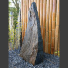 Schiefer Monolith schwarz-gelb 118cm hoch