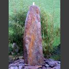 Schiefer Monolith Quellstein Komplettset rotbunt 95cm