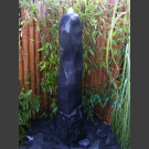 Quellstein Säule Marmor schwarz poliert 150cm