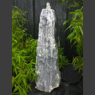 Monolith Brunnen grau-weißer Marmor 70cm