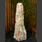 Monolith Quellstein weiß-rosa Marmor 115cm