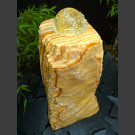 Onyx Monolith Brunnen mit drehender Glaskugel 10cm