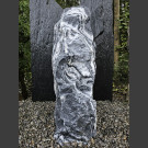 Alaska Marmor Monolith schwarz-weiß 75cm