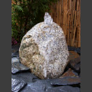 Findling Gartenbrunnen grauer Granit 22cm