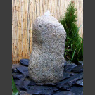 Findling Gartenbrunnen grauer Granit 45cm