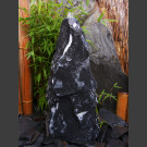 Quellstein Säule Marmor schwarzweiß 75cm