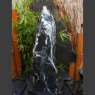 Marmor Komplettset Brunnen schwarzweiß 80cm