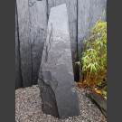 Monolith schwarzer Schiefer 132cm hoch
