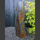 Monolith grau-brauner Schiefer 108cm hoch