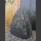 Schiefer Grabmalstein grau-schwarz gerundet 68cm