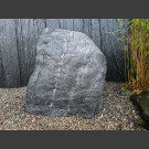 Schiefer Grabmalstein grau-schwarz gerundet 70cm