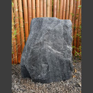 Schiefer Grabmalstein grau-schwarz gerundet 84cm