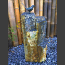 Bronze Figur Singvogel auf Basaltsäule